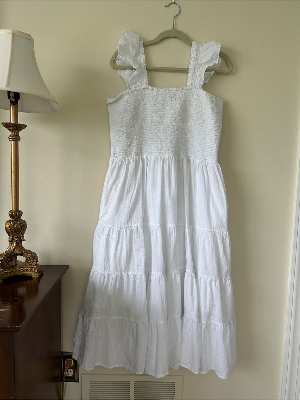 Lands' End Women’s White Cotton Dress